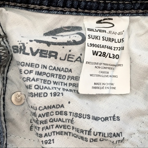 Silver Jeans Suki Surplus Bootcut Pocket Flap 28 - Picture 6 of 7